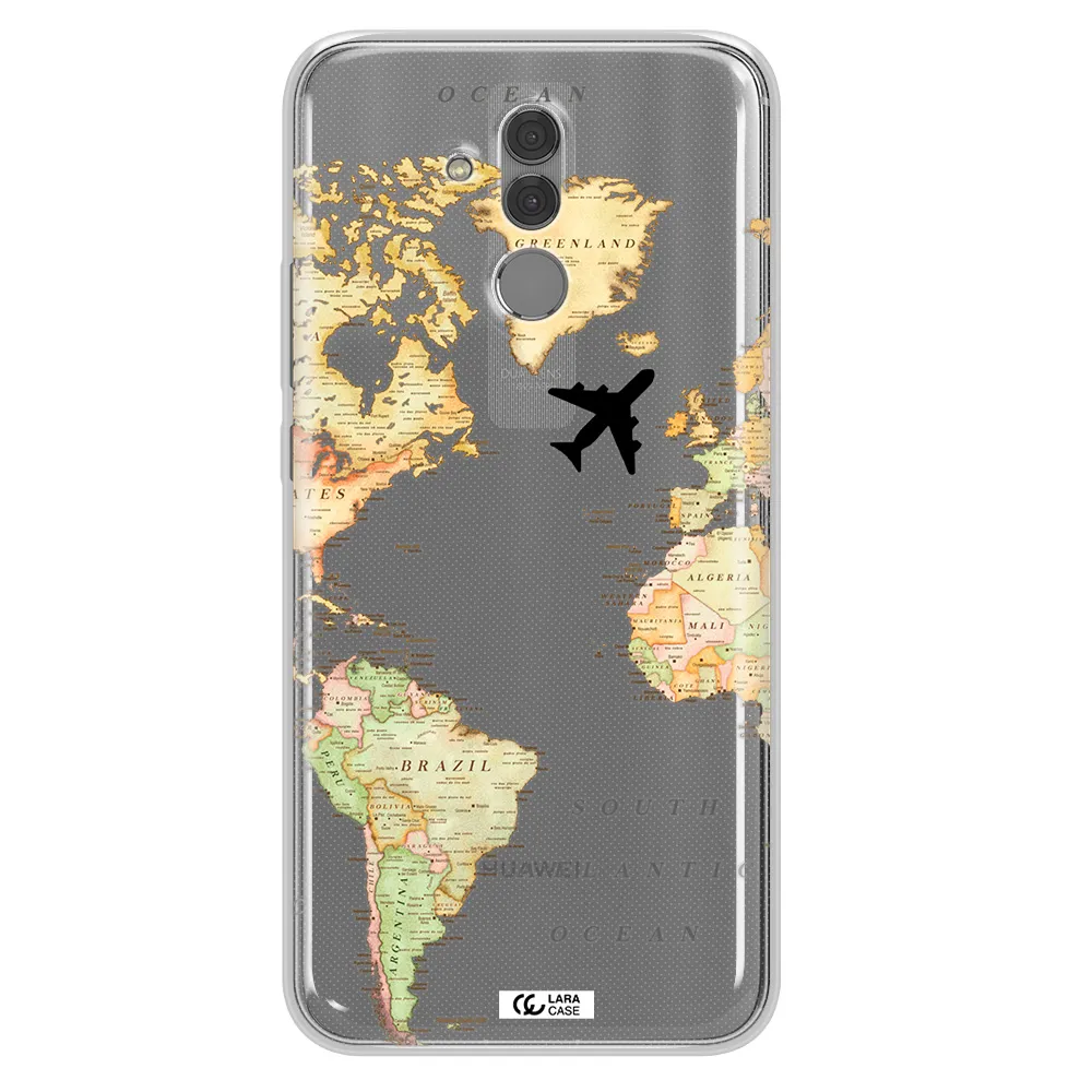 Travel Map Huawei Mate 20 Lite Clear TPU Case