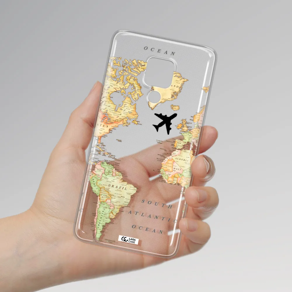 Travel Map Huawei Mate 20X Clear TPU Case