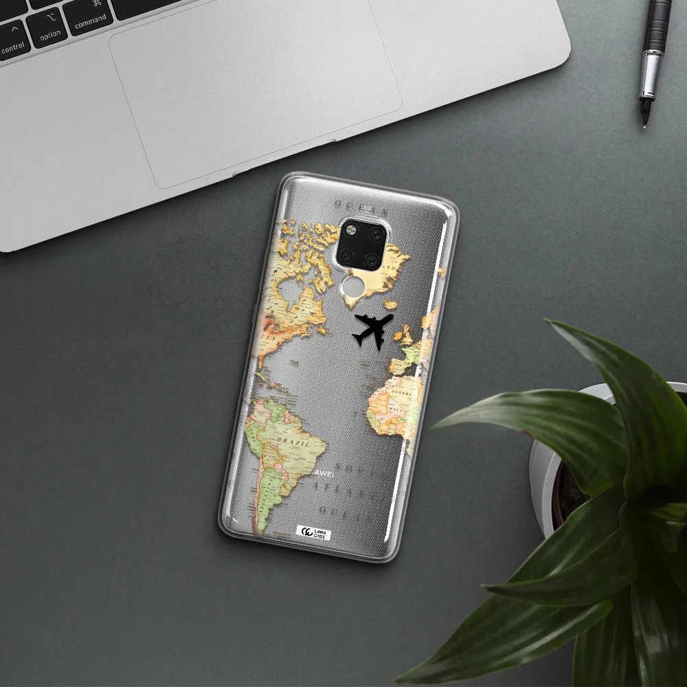 Travel Map Huawei Mate 20X Clear TPU Case