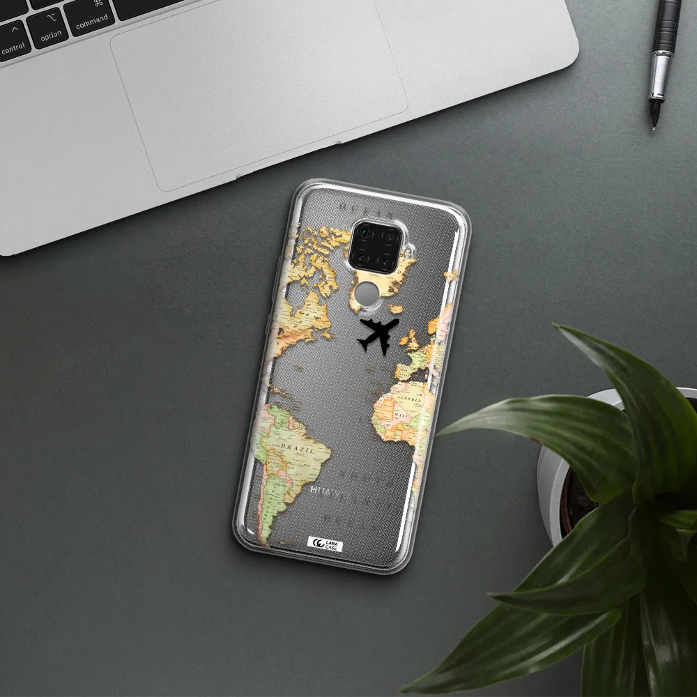 Travel Map Huawei Mate 30 Lite Clear TPU Case