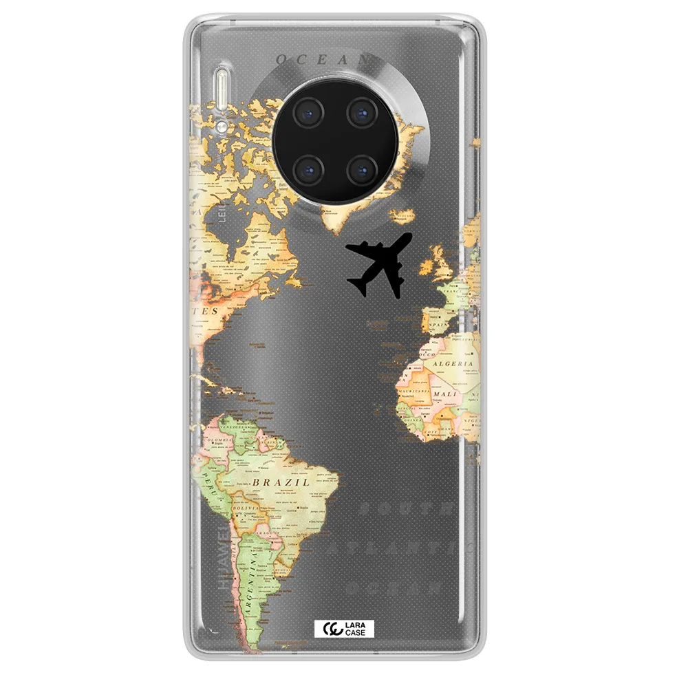 Travel Map Huawei Mate 30 Pro Clear TPU Case