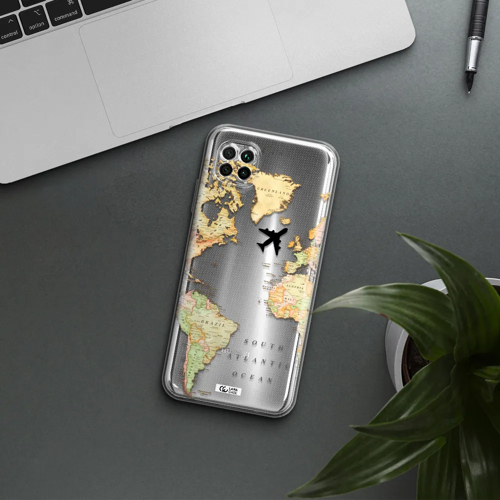 Travel Map Huawei Nova 7I Clear Tpu Case