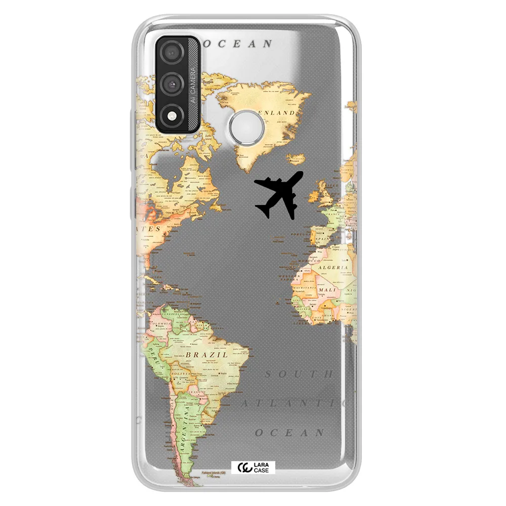 Travel Map Huawei P Smart 2020 Clear TPU Case