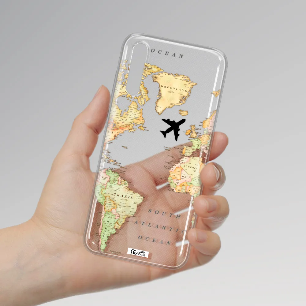 Travel Map Huawei P Smart S Clear TPU Case