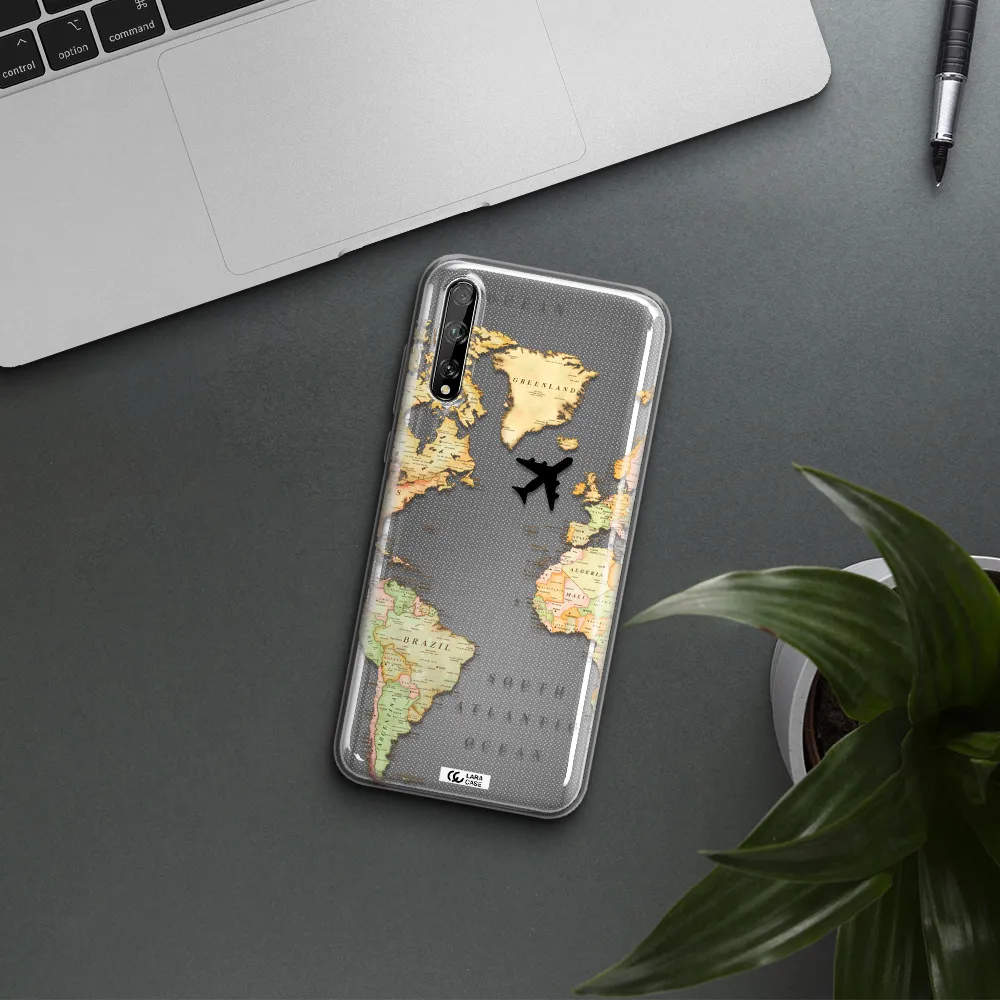 Travel Map Huawei P Smart S Clear TPU Case