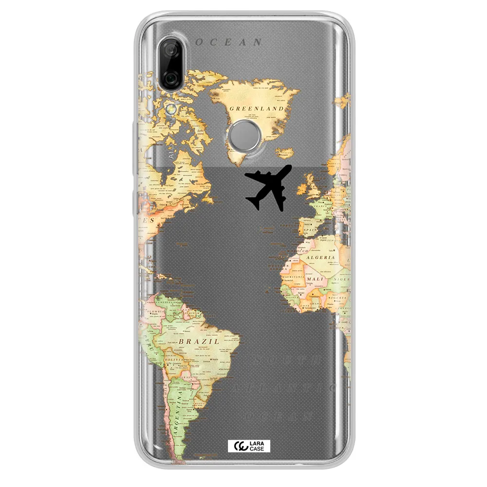Travel Map Huawei P Smart Z Clear TPU Case