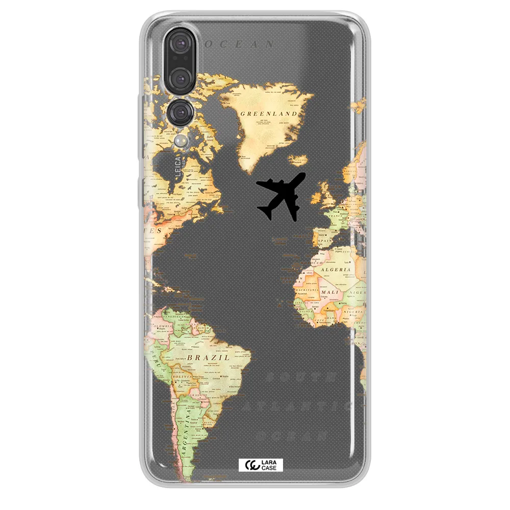 Travel Map Huawei P20 Pro Clear TPU Case