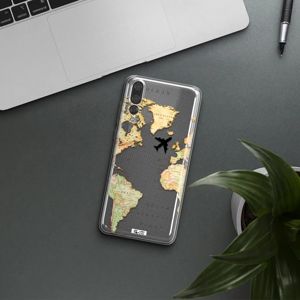 Travel Map Huawei P20 Pro Clear TPU Case