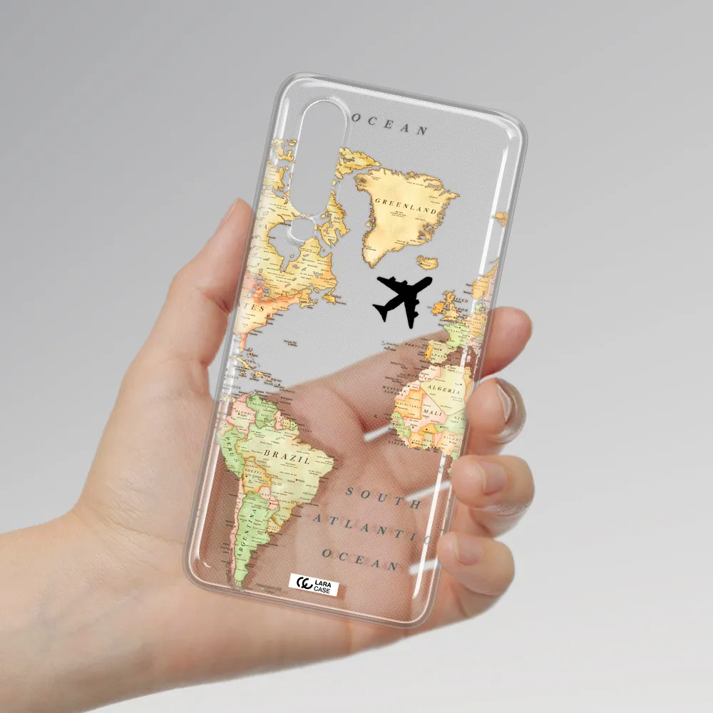 Travel Map Huawei P30 Clear TPU Case