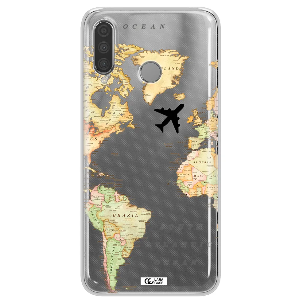 Travel Map Huawei P30 Lite Clear TPU Case