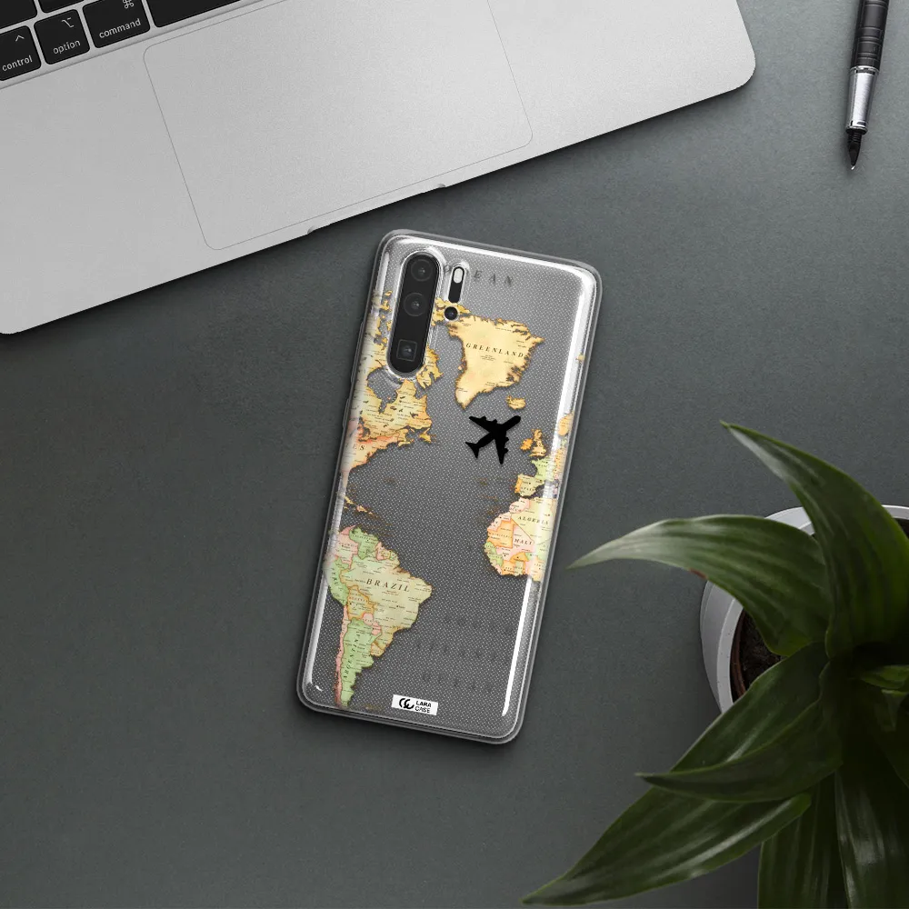 Travel Map Huawei P30 Pro Clear TPU Case