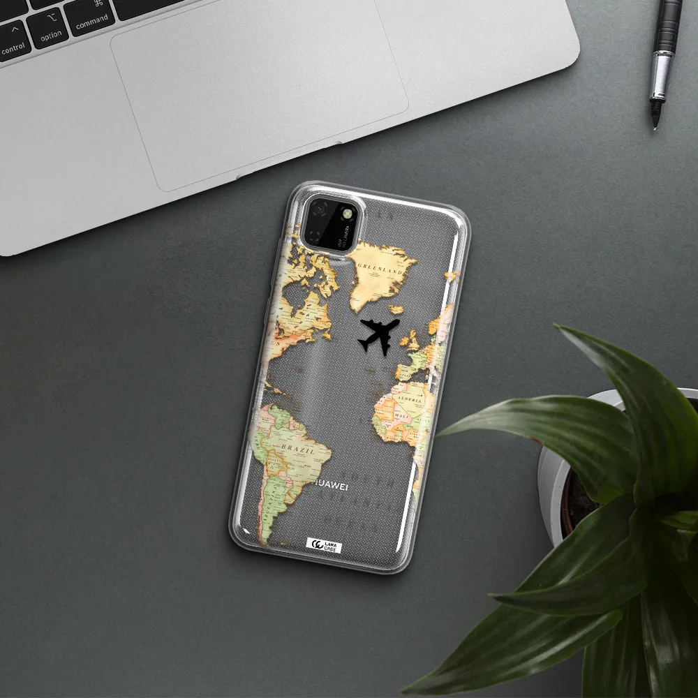 Travel Map Huawei Y5P Clear TPU Case