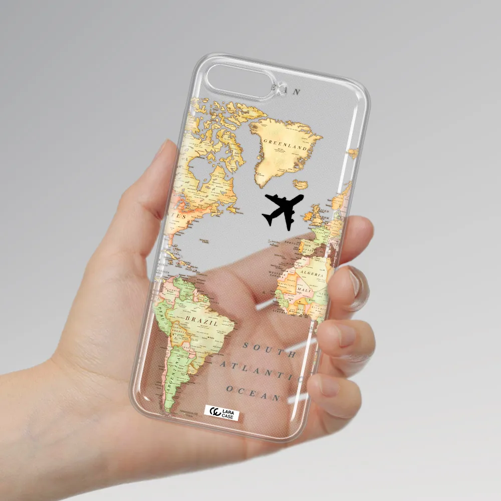 Travel Map Huawei Y6 2018 Clear TPU Case