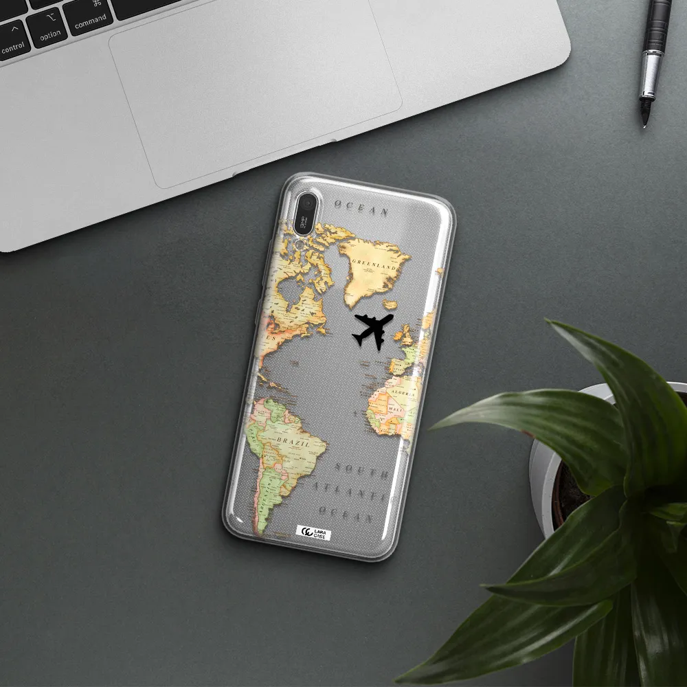 Travel Map Huawei Y6 Pro 2019 Clear TPU Case