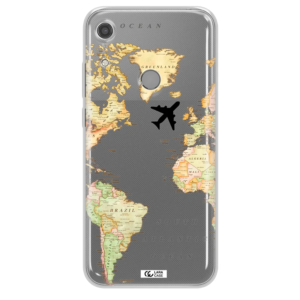 Travel Map Huawei Y6S Clear TPU Case