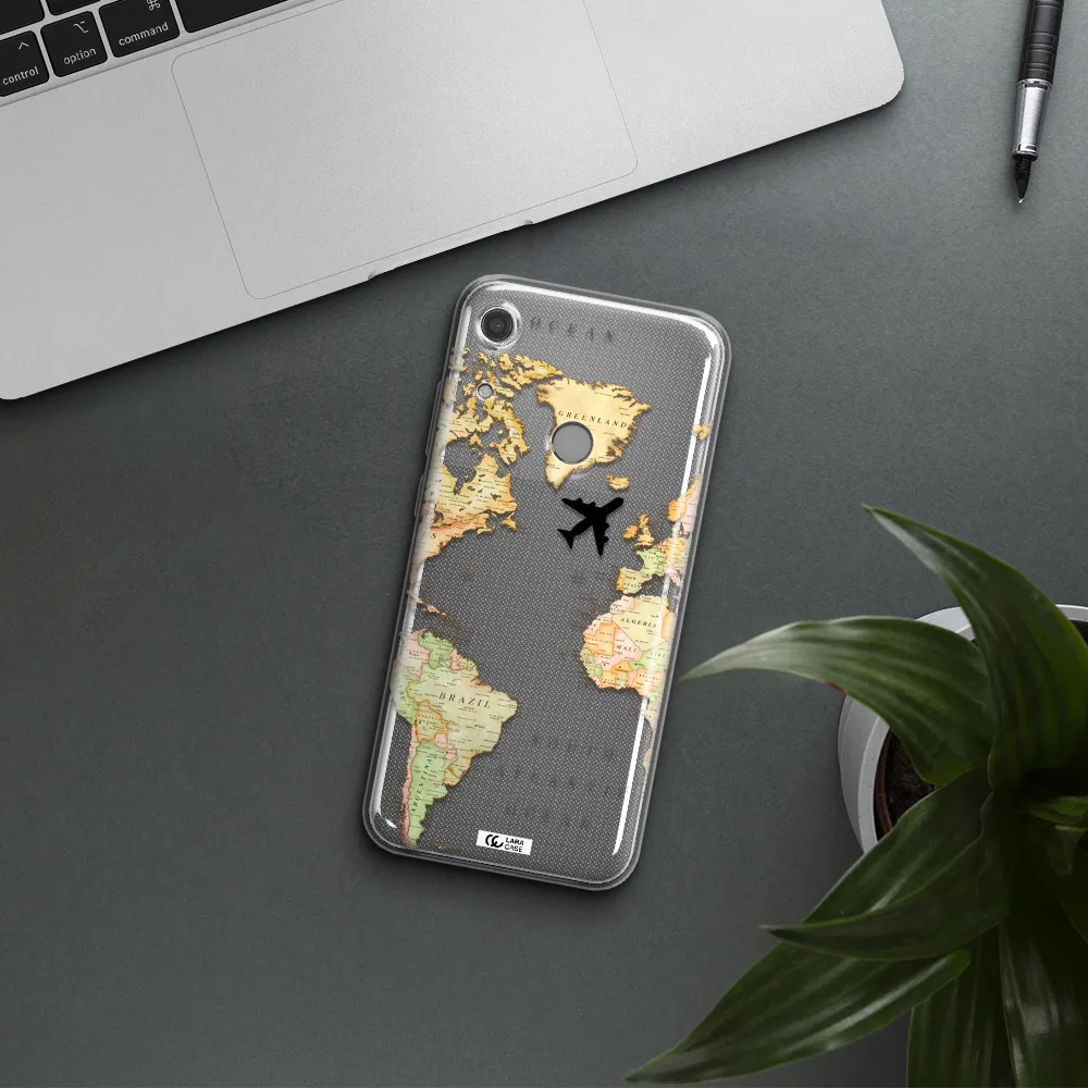 Travel Map Huawei Y6S Clear TPU Case