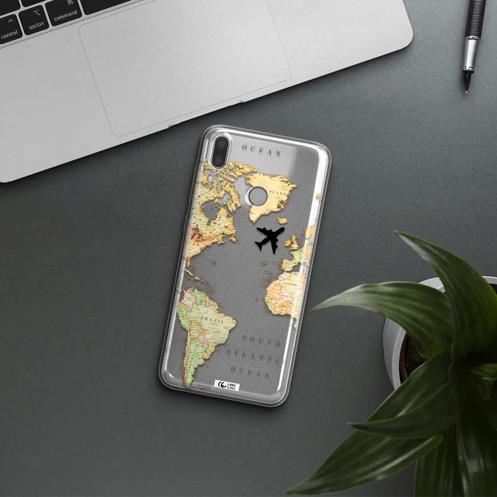 Travel Map Huawei Y9 2019 Clear TPU Case