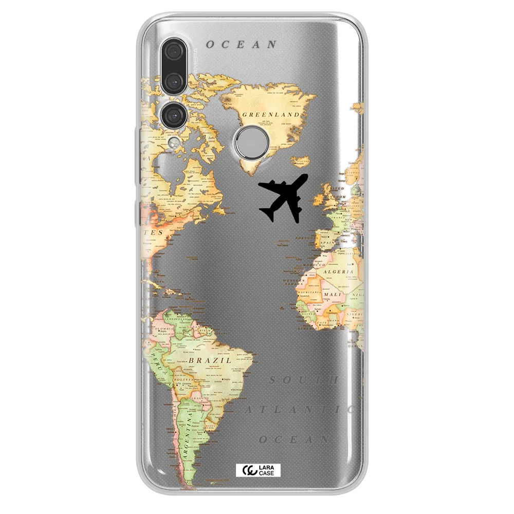 Travel Map Huawei Y9 Prime 2019 Clear TPU Case