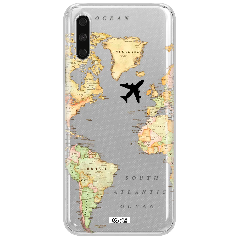 Travel Map Huawei Y9S Clear Tpu Case