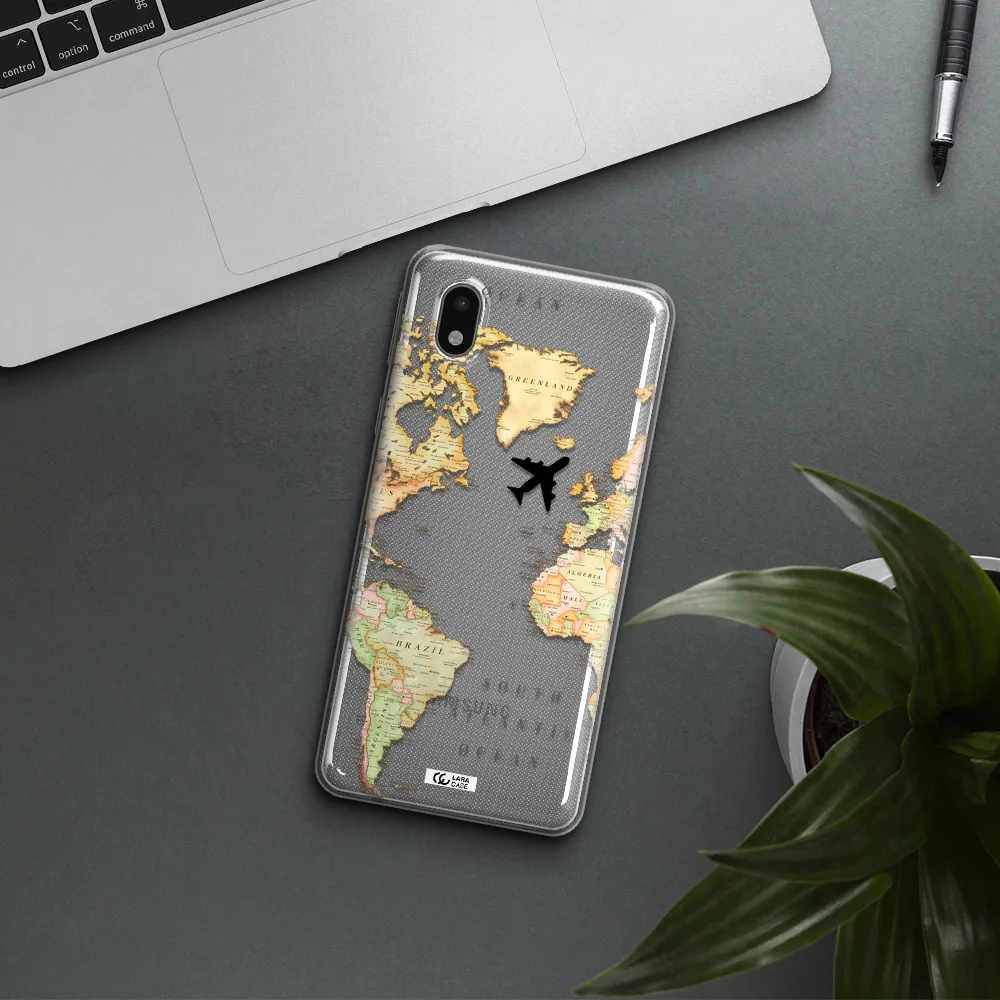 Travel Map Samsung A01 Core Clear Tpu Case