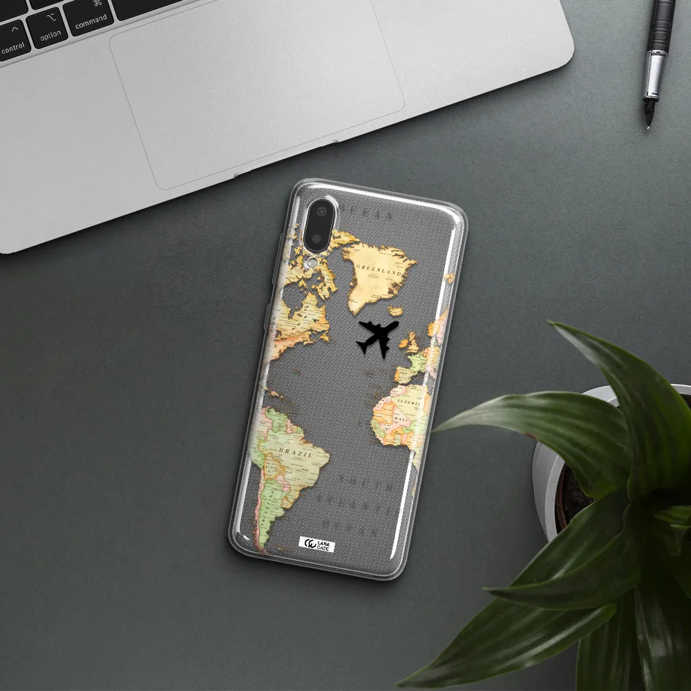 Travel Map Samsung A02 Clear TPU Case