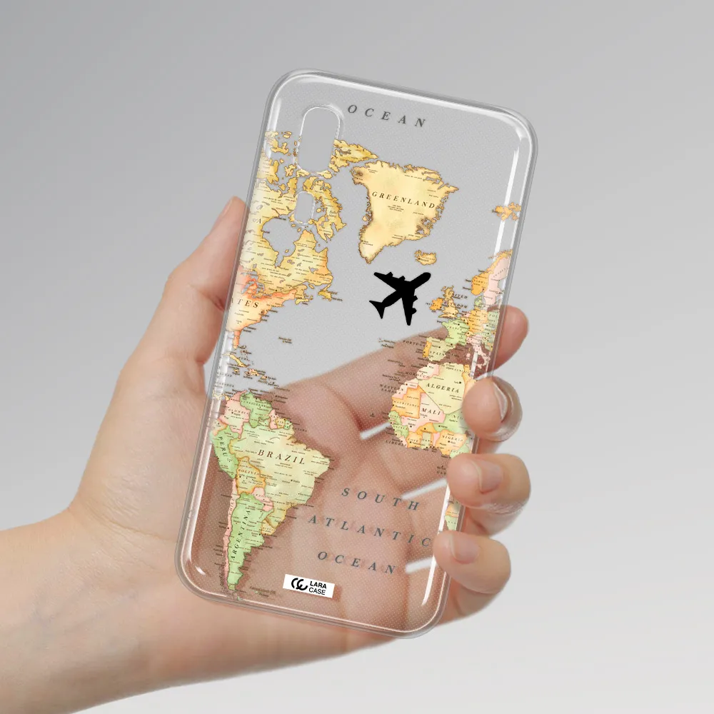 Travel Map Samsung A2 Core Clear TPU Case