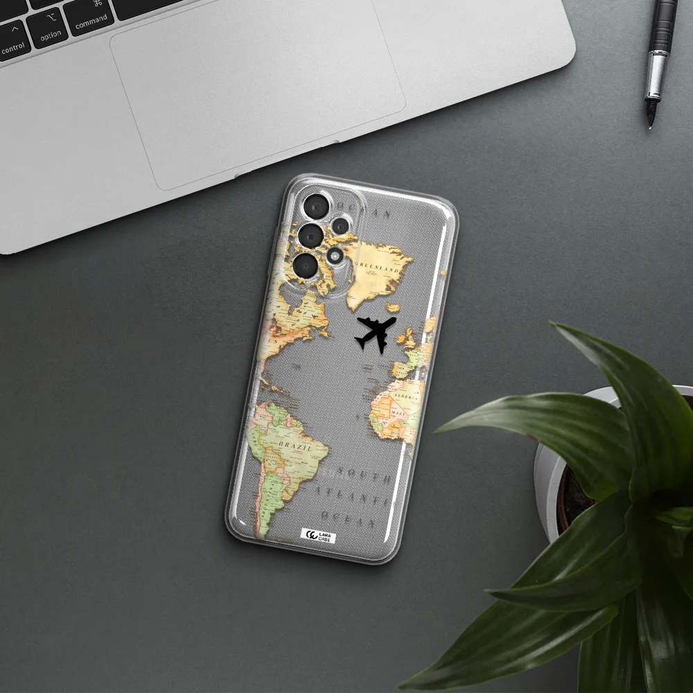 Travel Map Samsung A23 5G Clear Tpu Case