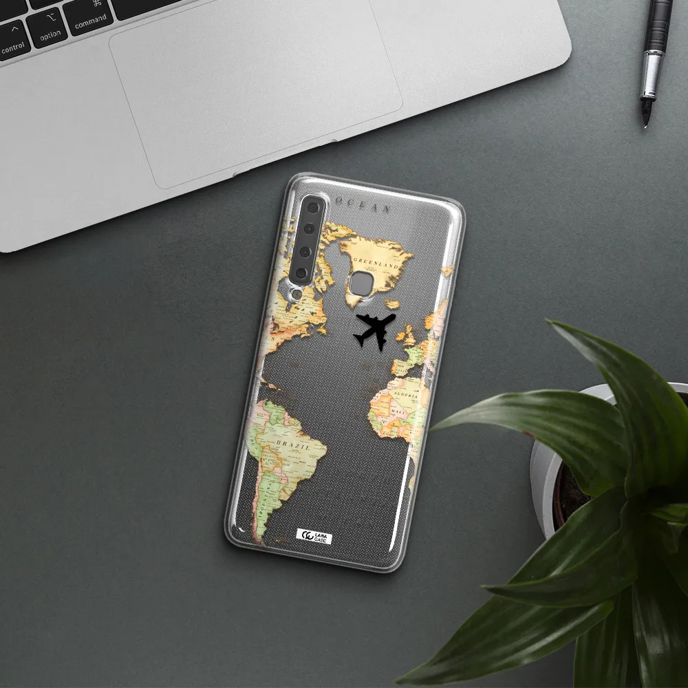 Travel Map Samsung A9 2018 Clear TPU Case