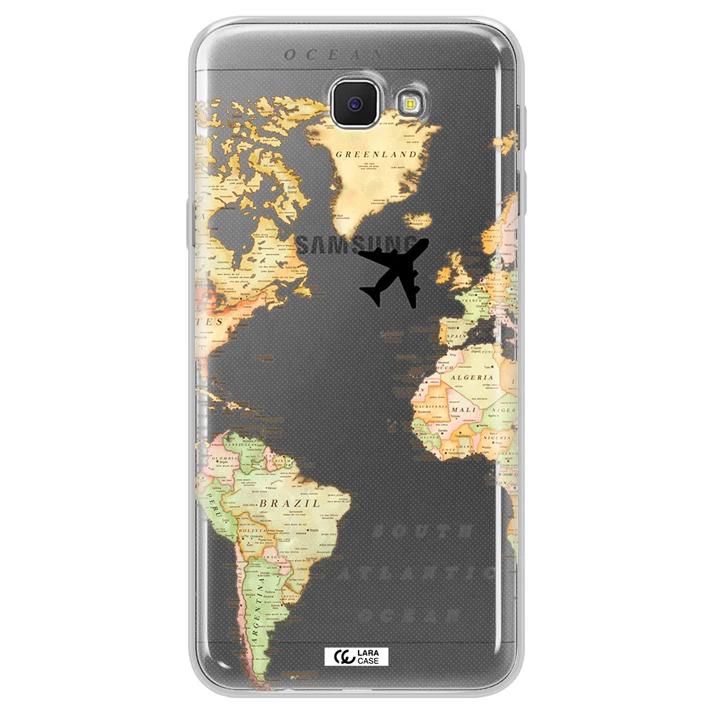 Travel Map Samsung J5 Prime Clear TPU Case