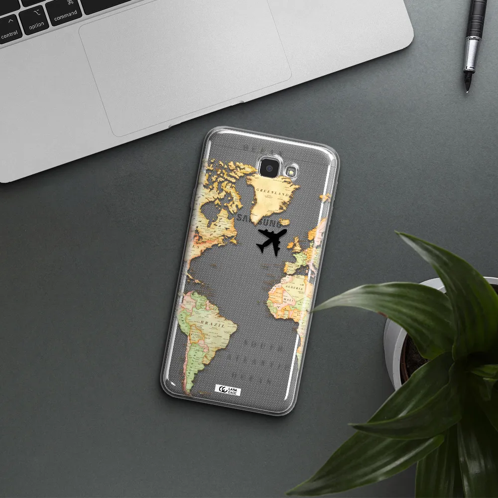 Travel Map Samsung J7 Prim Clear TPU Case