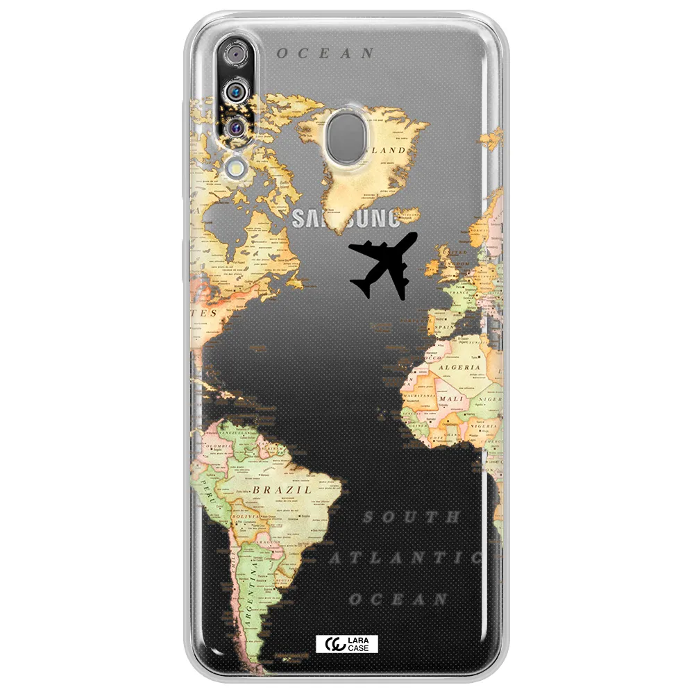 Travel Map Samsung M30 Clear TPU Case