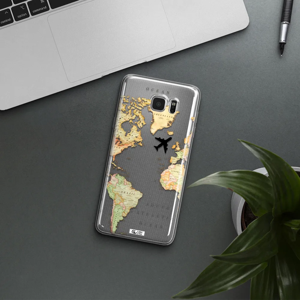 Travel Map Samsung Note 5 Clear TPU Case