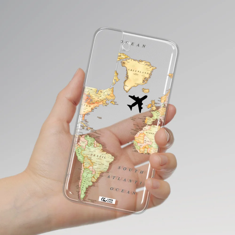 Travel Map Samsung S 22 Clear TPU Case