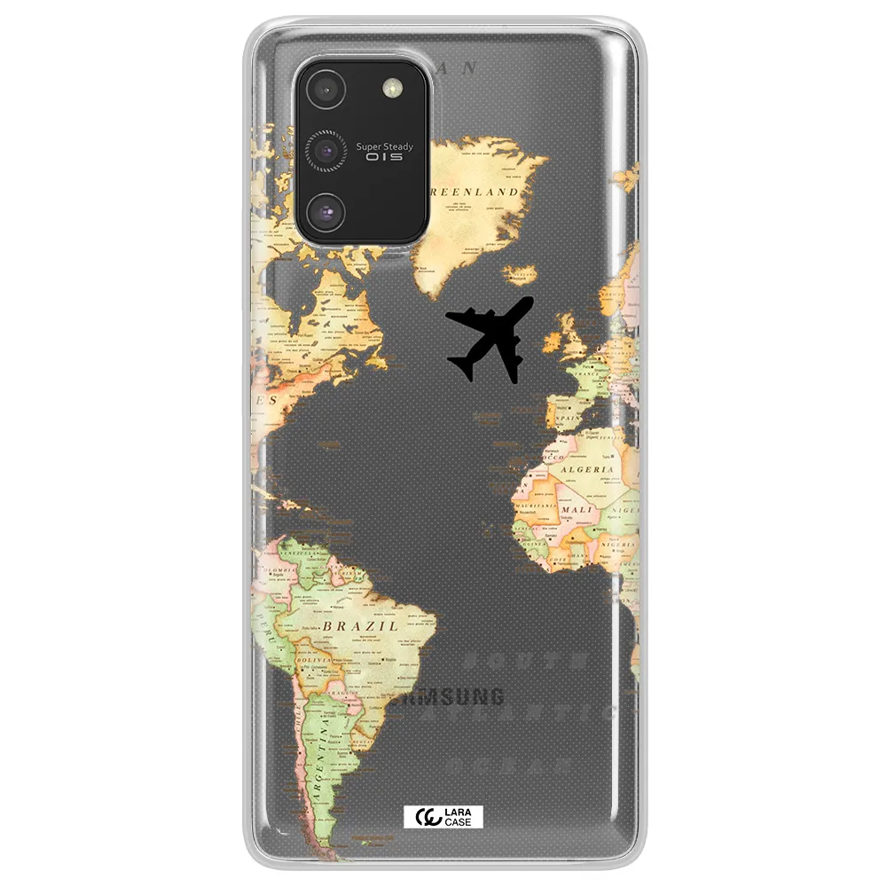 Travel Map Samsung S10 Lite Clear TPU Case
