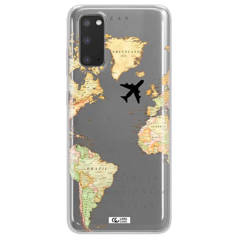 Travel Map Samsung S20 Clear TPU Case