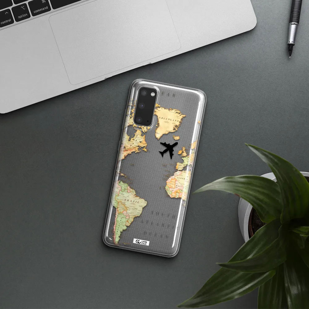 Travel Map Samsung S20 Clear TPU Case