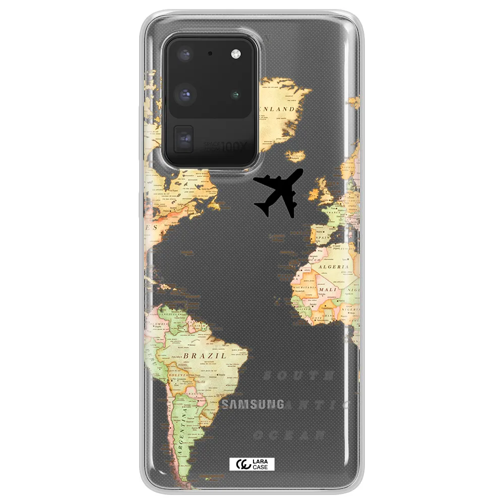 Travel Map Samsung S20 Ultra Clear TPU Case