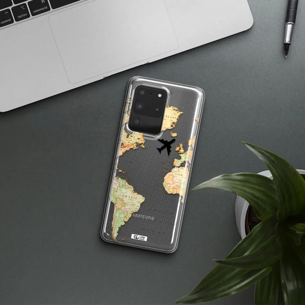 Travel Map Samsung S20 Ultra Clear TPU Case