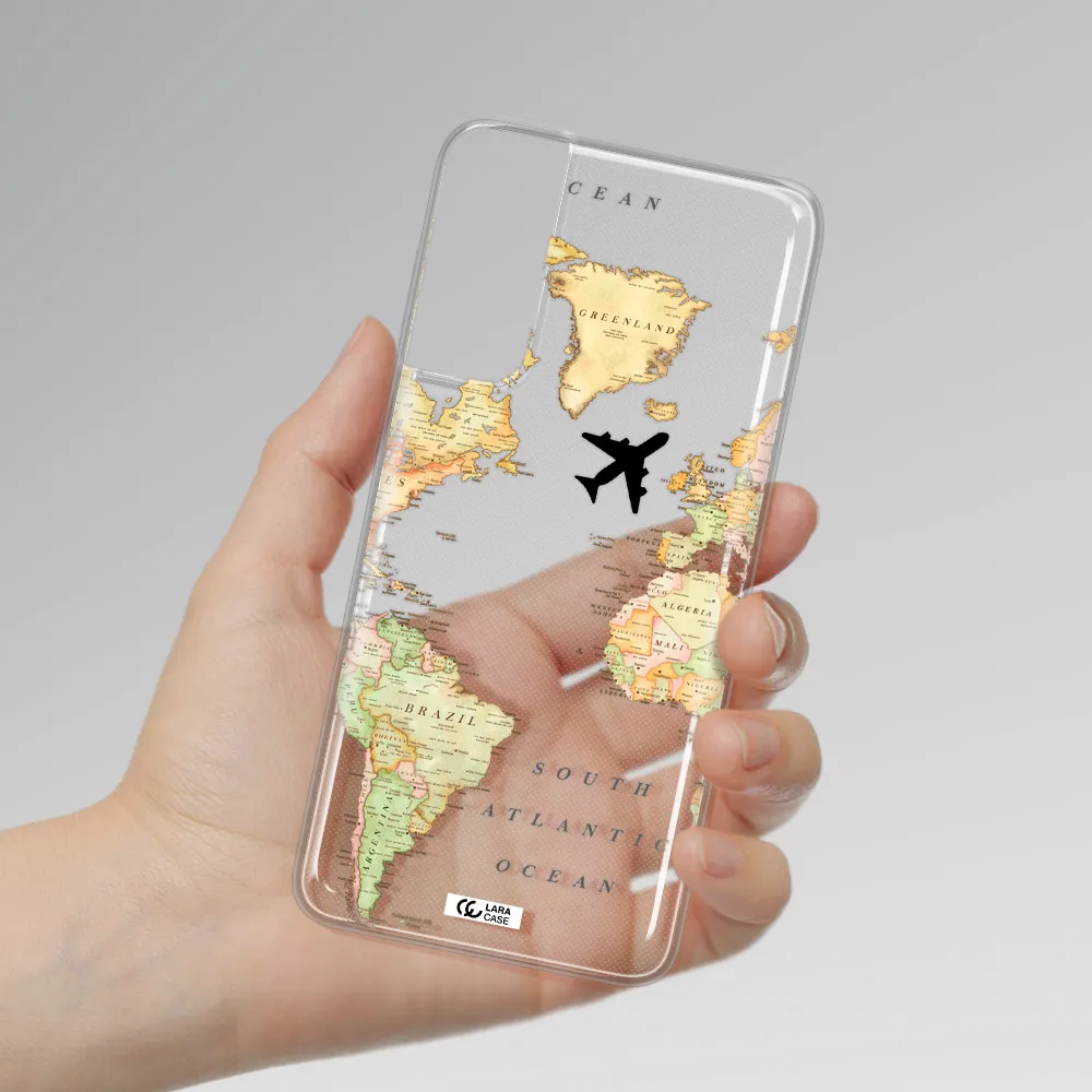 Travel Map Samsung S21 Plus Clear TPU Case