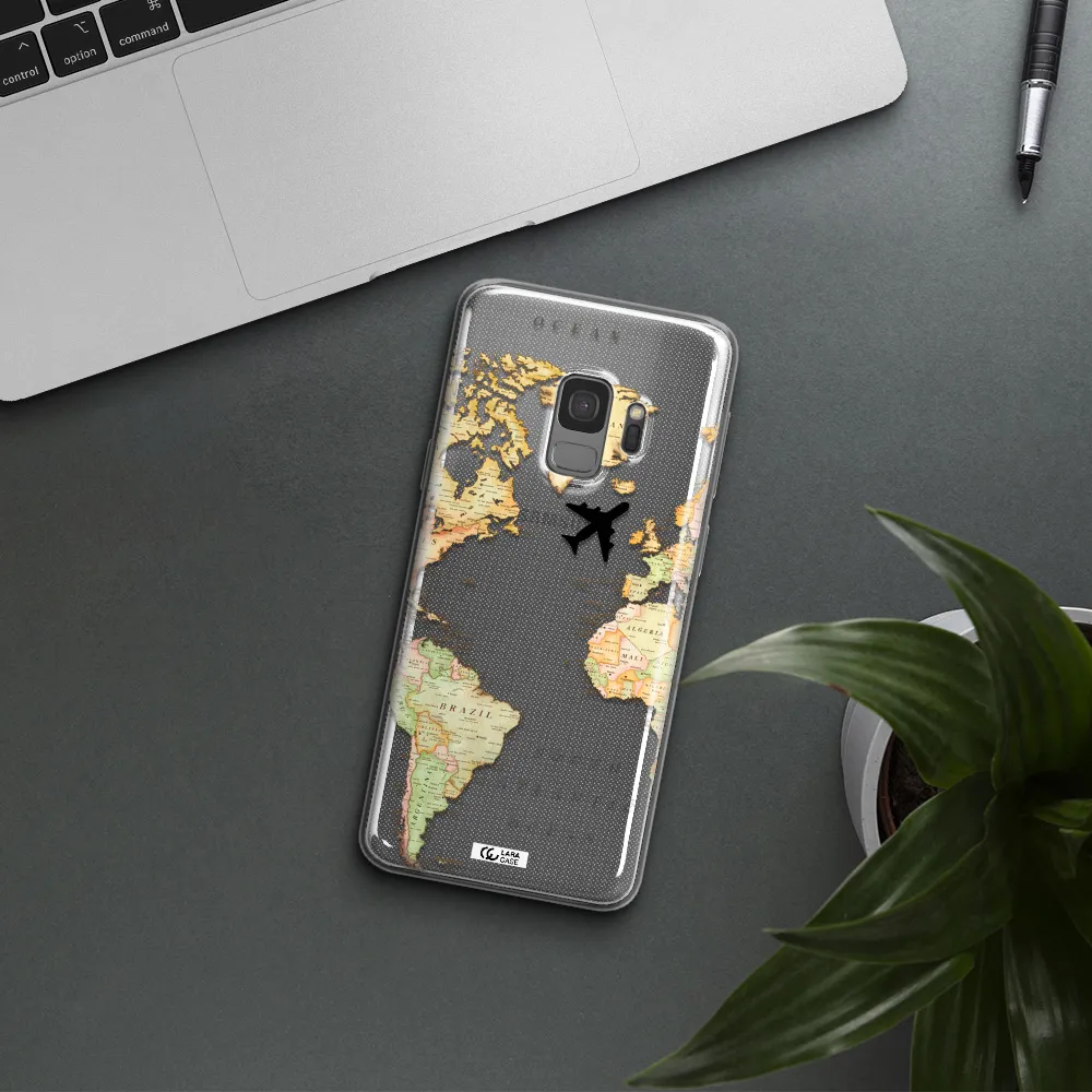 Travel Map Samsung S9 Clear TPU Case