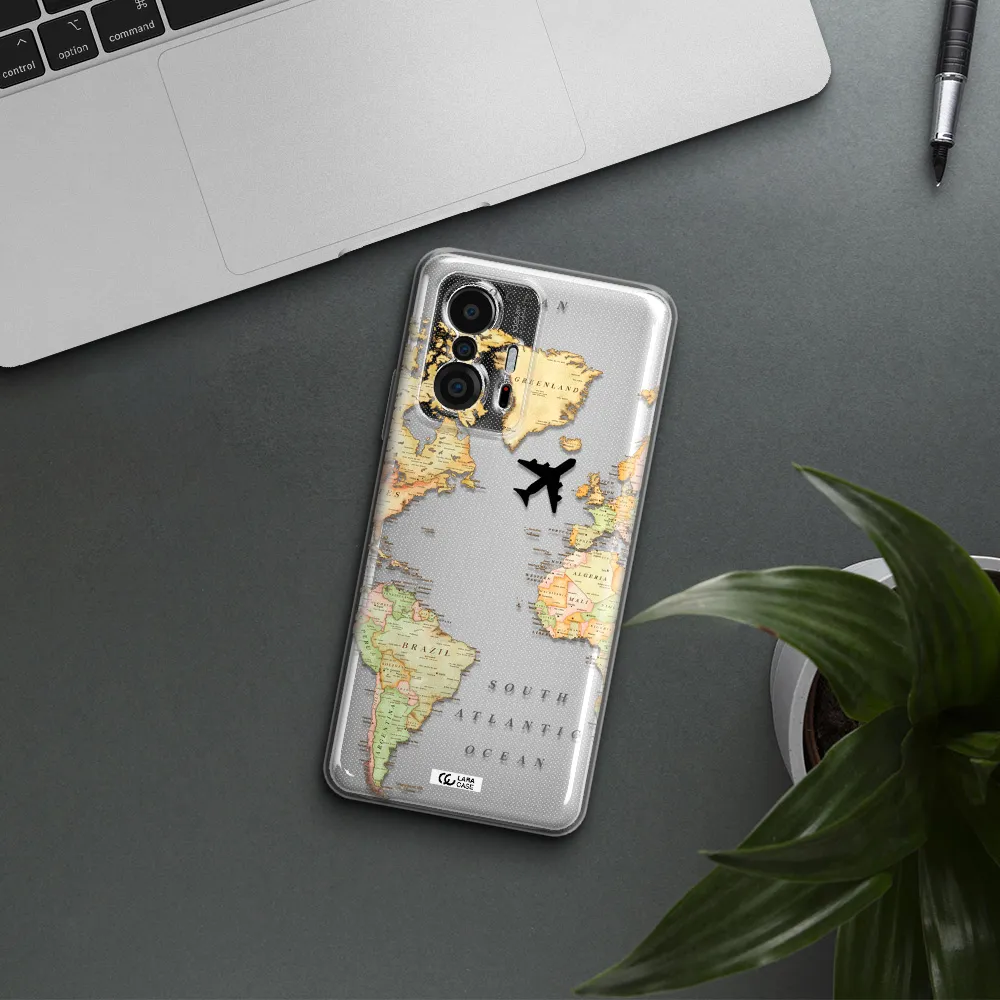 Travel Map Xiaomi 11T Clear Tpu Case