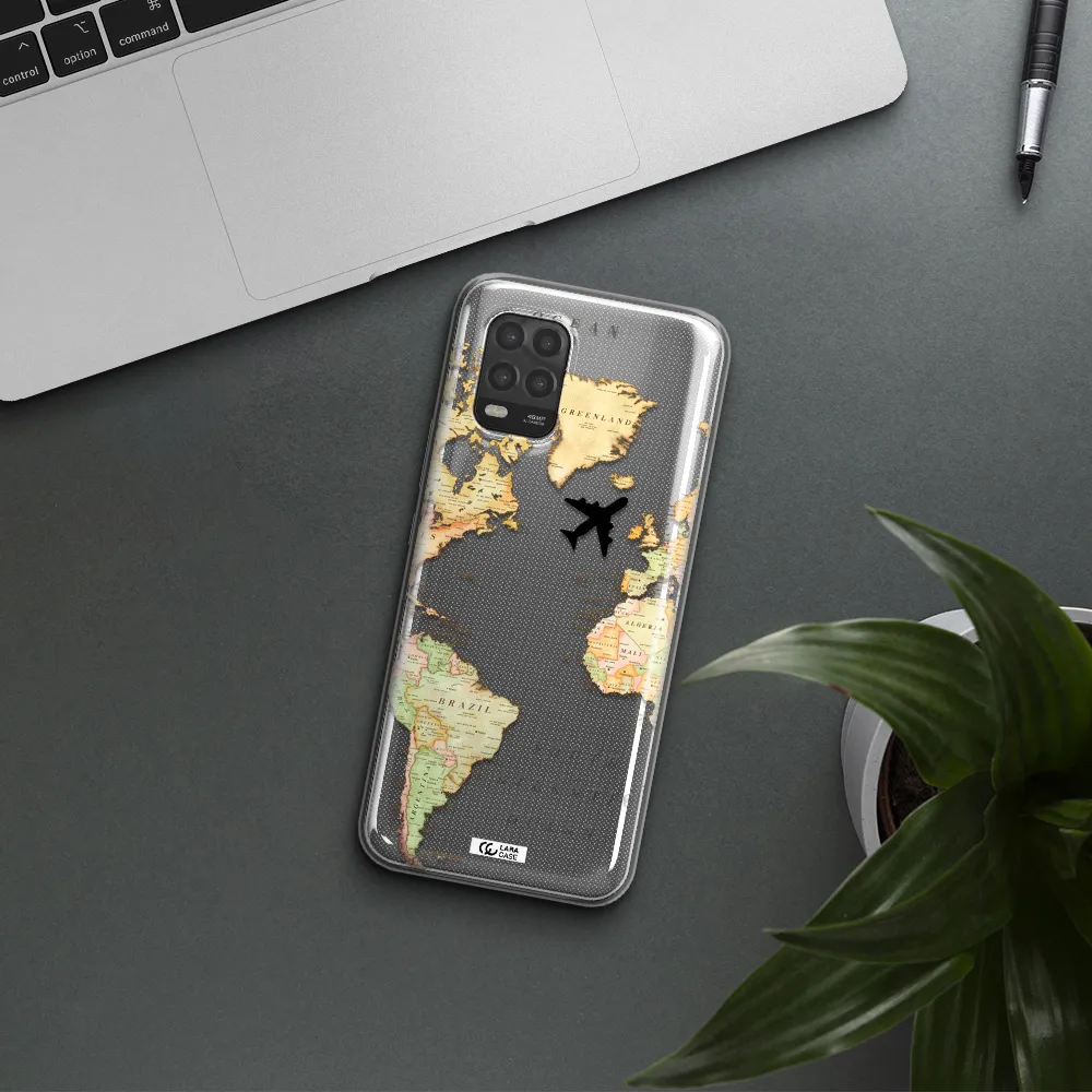Travel Map Xiaomi Mi 10 Lite Clear TPU Case