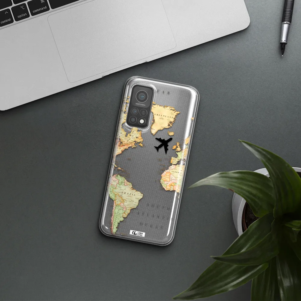 Travel Map Xiaomi Mi 10 T Pro Clear TPU Case