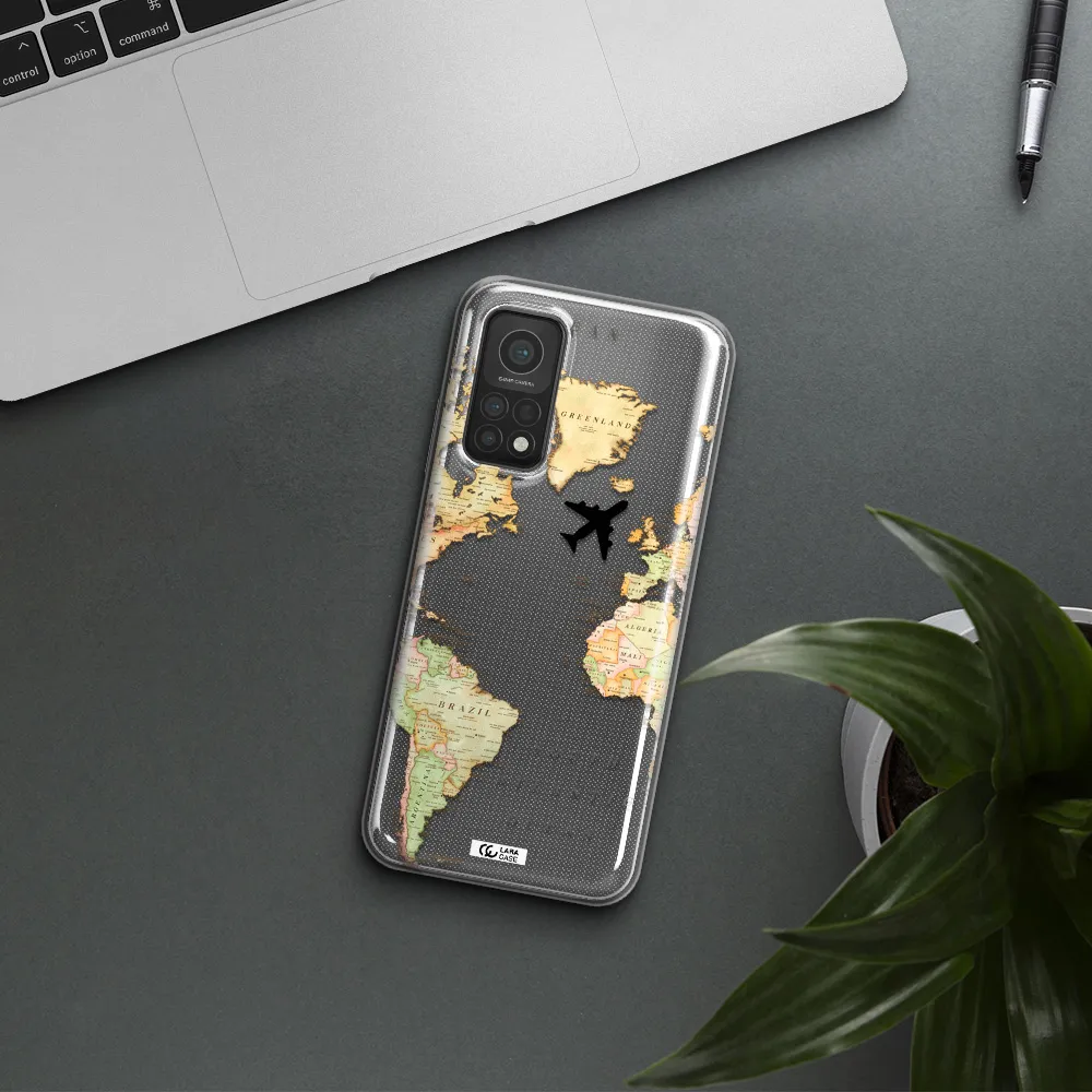 Travel Map Xiaomi Mi 10T Clear TPU Case