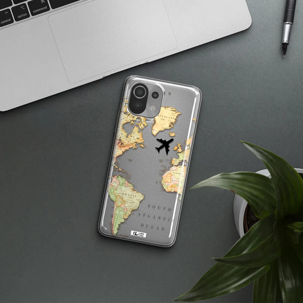 Travel Map Xiaomi Mi 11 Lite Clear TPU Case