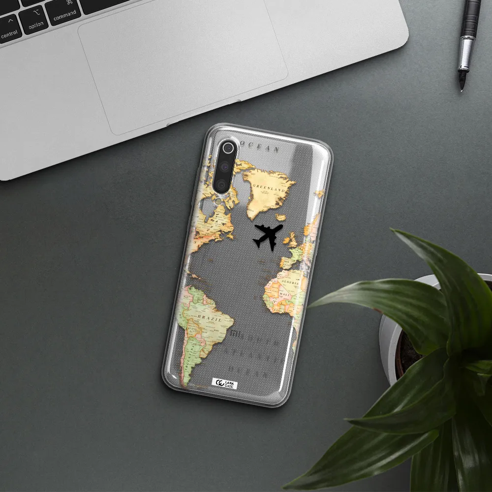Travel Map Xiaomi Mi 9 Clear TPU Case