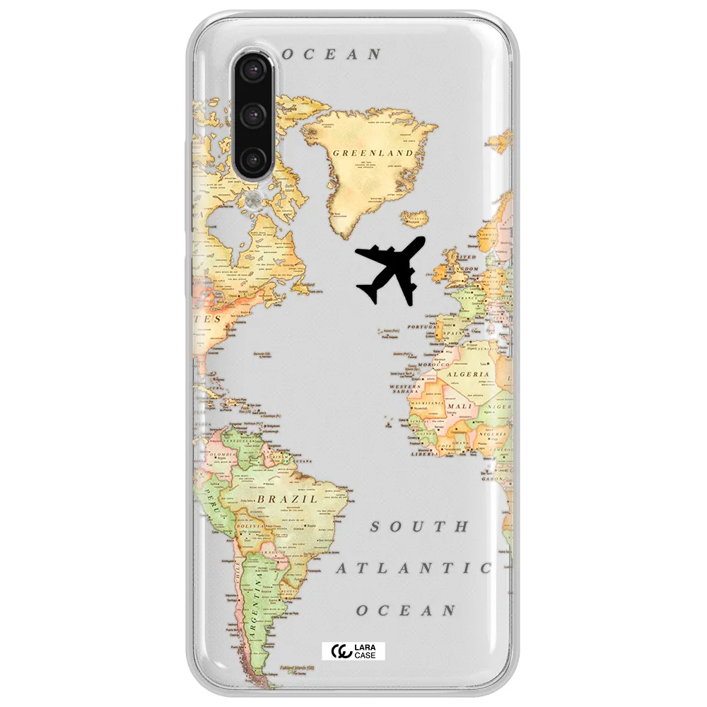 Travel Map Xiaomi Mi 9 Lite Clear Tpu Case