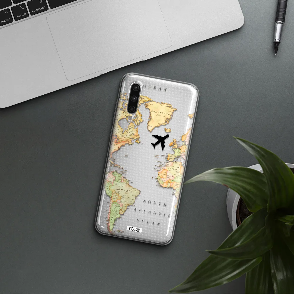 Travel Map Xiaomi Mi 9 Lite Clear Tpu Case