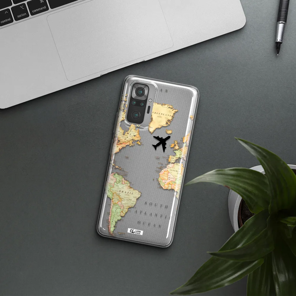 Travel Map Xiaomi Note 10 Pro Clear TPU Case
