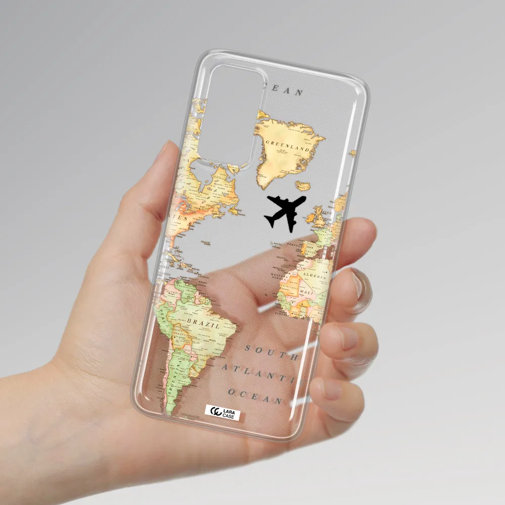 Travel Map Xiaomi Note 11 Pro Clear TPU Case